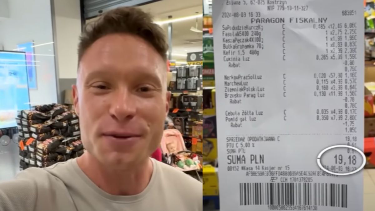 Michał Wrzosek zrobił zakupy w Biedronce 20 zł.
