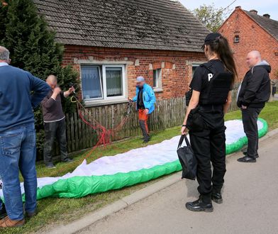 Wypadek paralotniarza. Zahaczył o linię energetyczną