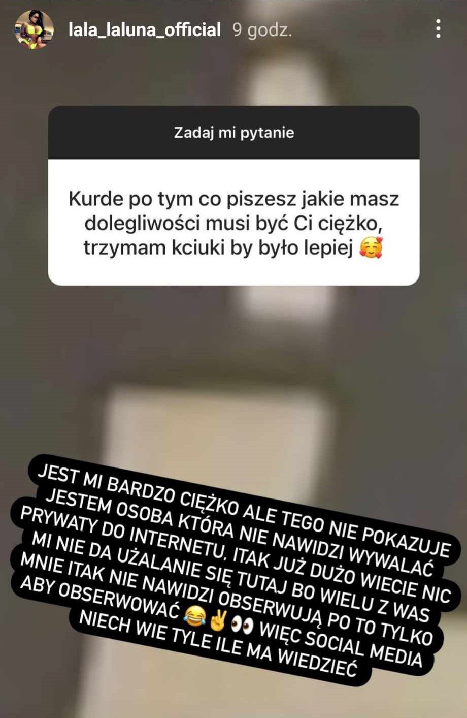 Laluna Unique żałuje operacji zmniejszenia żołądka