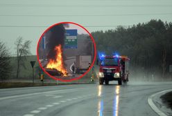 Samochód spłonął doszczętnie. Poważny wypadek na A6 w Szczecinie