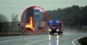 Samochód spłonął doszczętnie. Poważny wypadek na A6 w Szczecinie