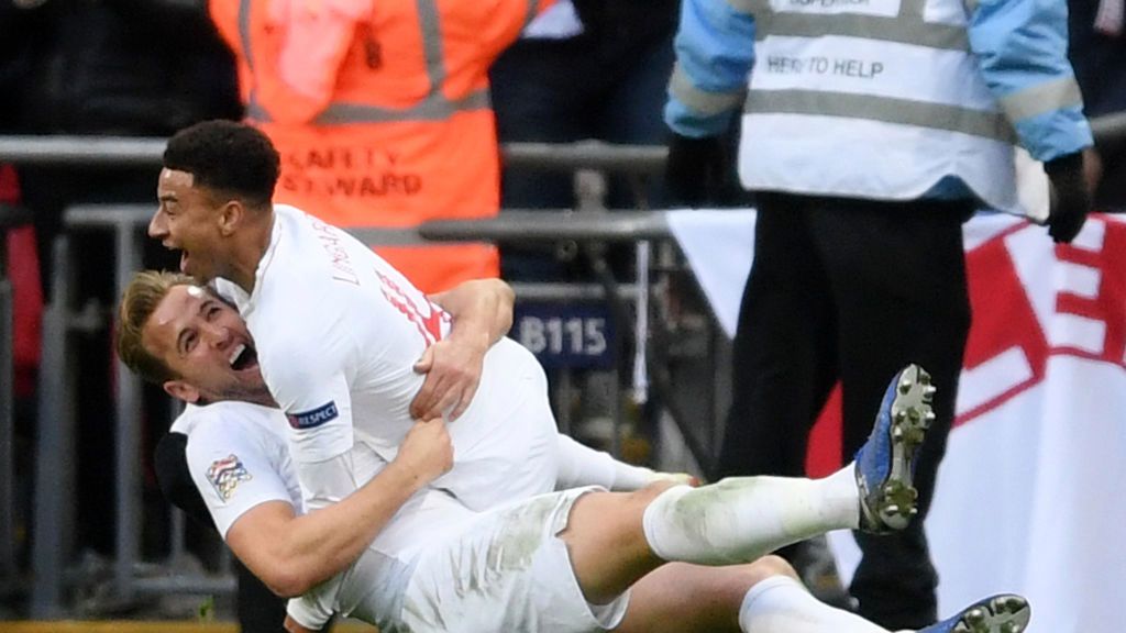 Zdjęcie okładkowe artykułu: Getty Images / Laurence Griffiths / Na zdjeciu: radość Harry'ego Kane'a i Jesse Lingarda z bramki zdobytej przeciwko Chorwacji