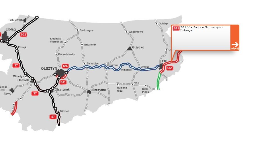 Przetarg na odcinek Ełk Południe – Wysokie został ogłoszony w kwietniu 2016 r