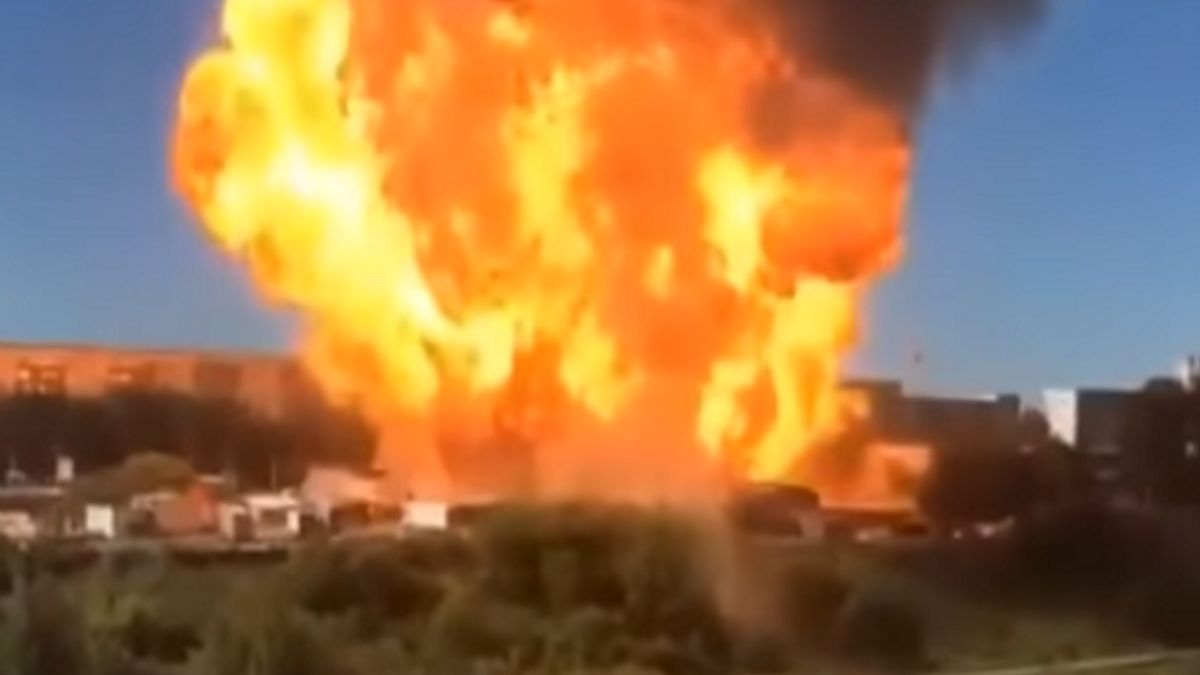 Pożar stacji benzynowej