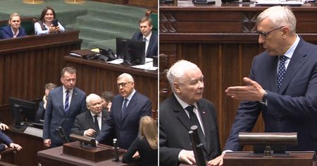 Kaczyński ruszył w stronę Giertycha. Nagranie z wielkiej awantury w Sejmie