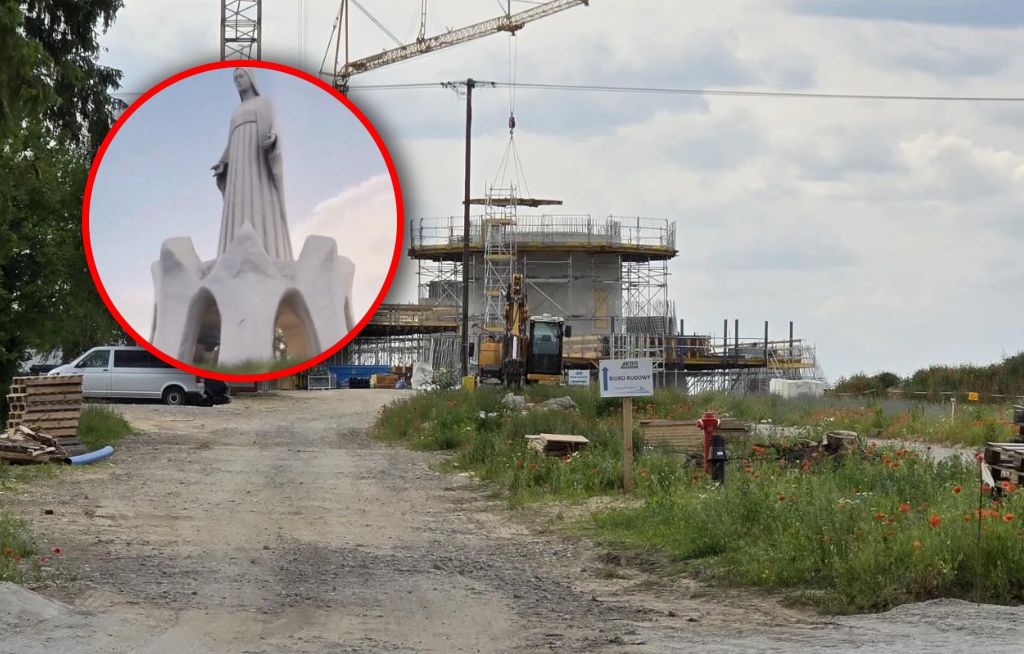 Poważny wypadek na budowie 55-metrowego pomnika Maryi. Jest śledztwo