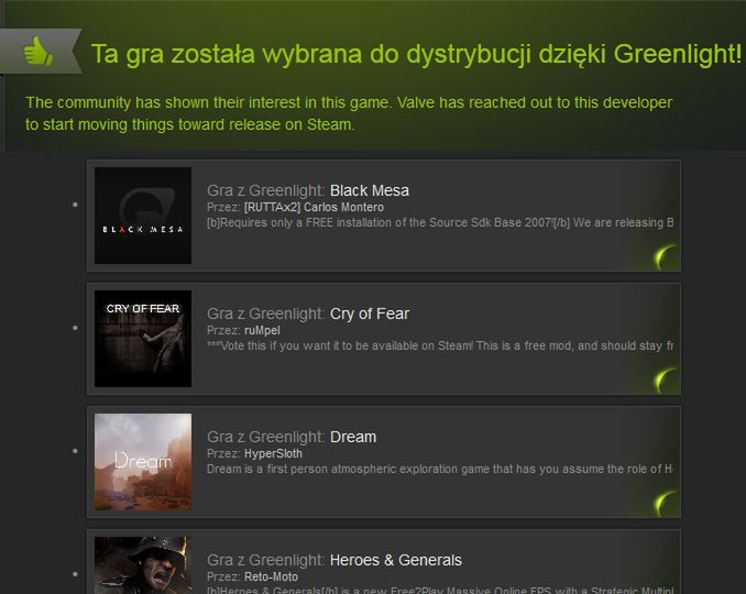 Pierwsza dziesiątka gier dostała zielone światło - one trafią na Steam