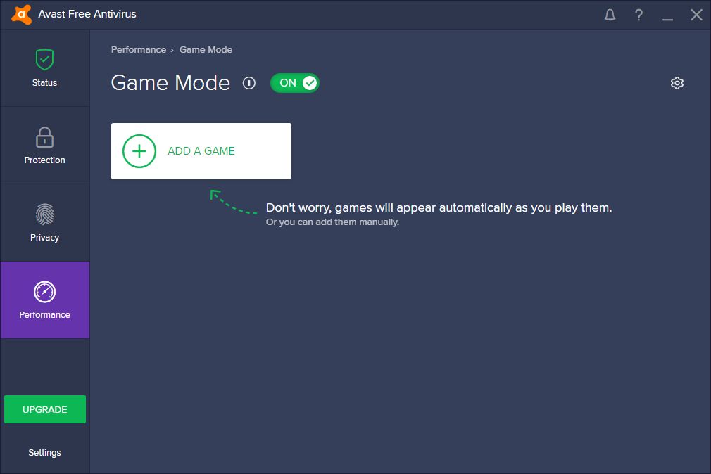 Avast Free Antivirus – Game Mode