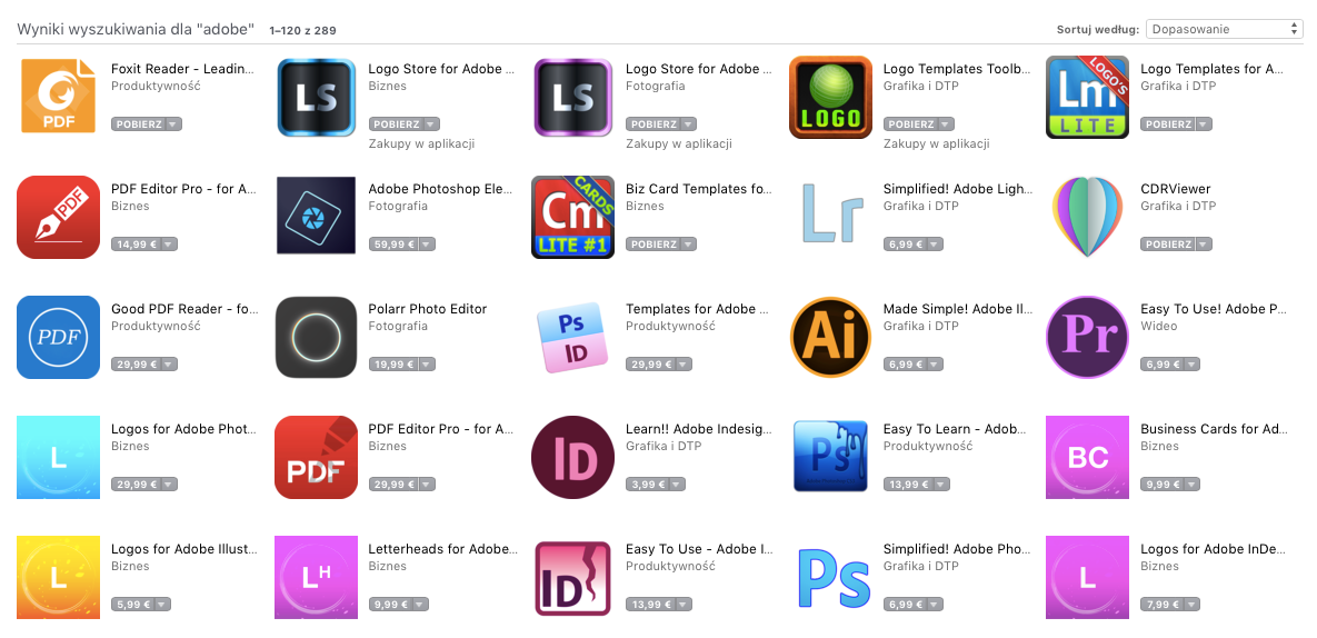 Wyniki wyszukiwania adobe. Gdzie jest Wally?
