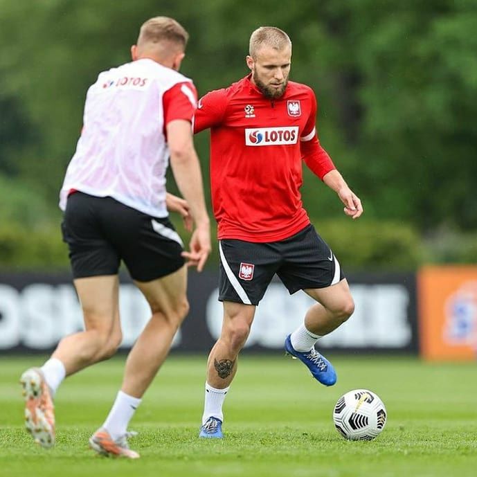 Tymoteusz Puchacz na treningu reprezentacji Polski