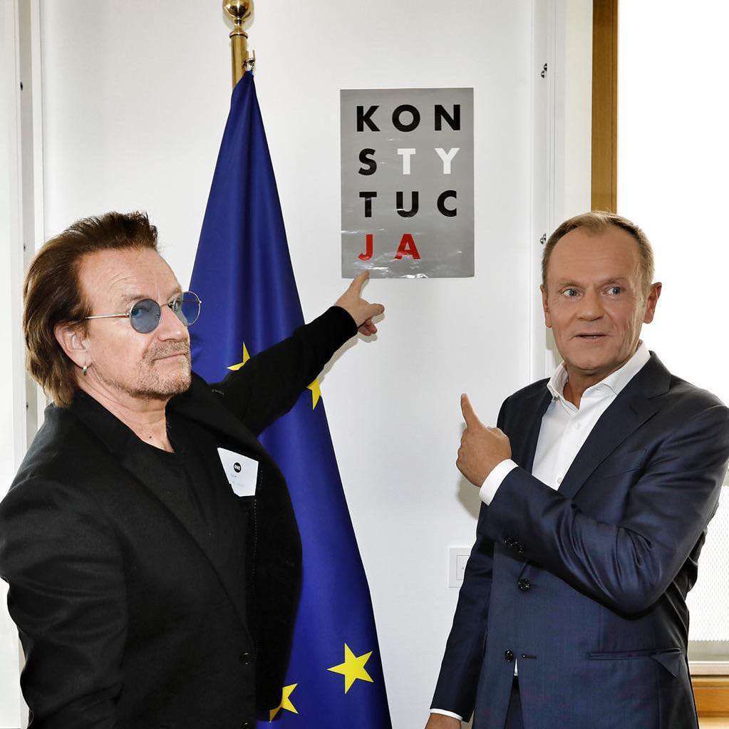 Donald Tusk spotkał się w Brukseli z BONO