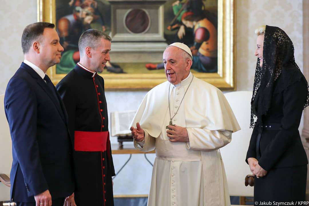 Agata Duda i Andrzej Duda z wizytą w Watykanie