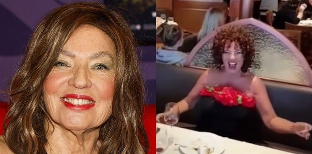 84-letnia Agnieszka Perepeczko w AFRO SZALEJE podczas kolacji na statku. Pasuje jej nowy fryz? (FOTO)