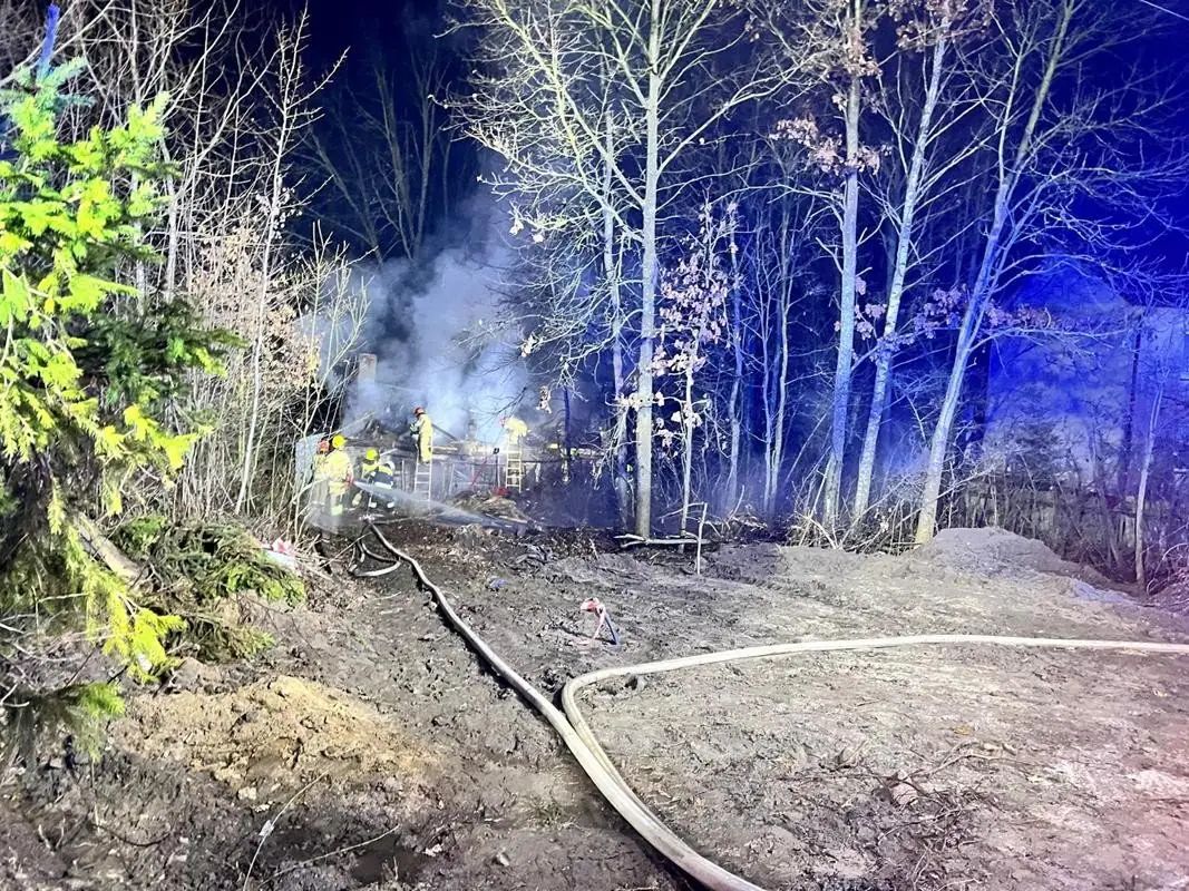 Tragiczny pożar domu w Suchowoli. W środku znaleziono ciało