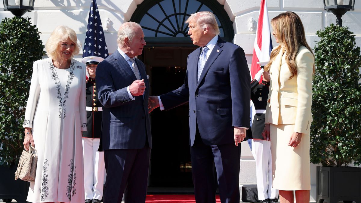 King Charles III And Queen Camilla Begin State Visit To The United States Of America
WASHINGTON, DC - APRIL 27: Queen Camilla, King Charles III, U.S. President Donald Trump and First Lady Melania Trump on day one of the State Visit of King Charles III and Queen Camilla to the United States of America, on April 27, 2026 in Washington, DC. King Charles III and Queen Camilla will visit the nation's capital, New York City, and Virginia during the trip arranged to celebrate the United States of America's 250th anniversary of its independence. (Photo by Chris Jackson/Getty Images)
Chris Jackson