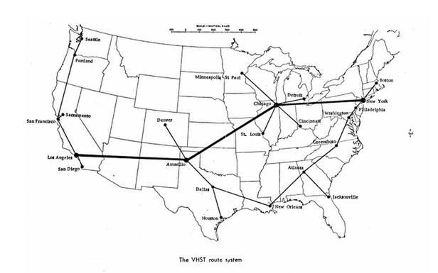 Very High Speed Transit System - schemat linii