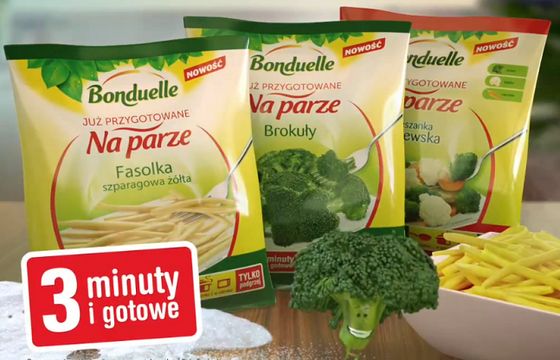 „Już przygotowane na parze” mrożonki Bonduelle reklamowane w telewizji (wideo)
