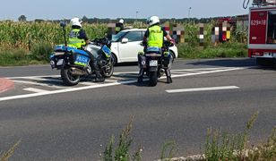 Wypadek busa z dziećmi koło Turku. Są ranni, lądował śmigłowiec LPR