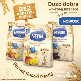 Nowe kaszki ryżowe Nestlé bez dodatku cukru* -  dużo dobra w każdej łyżeczce