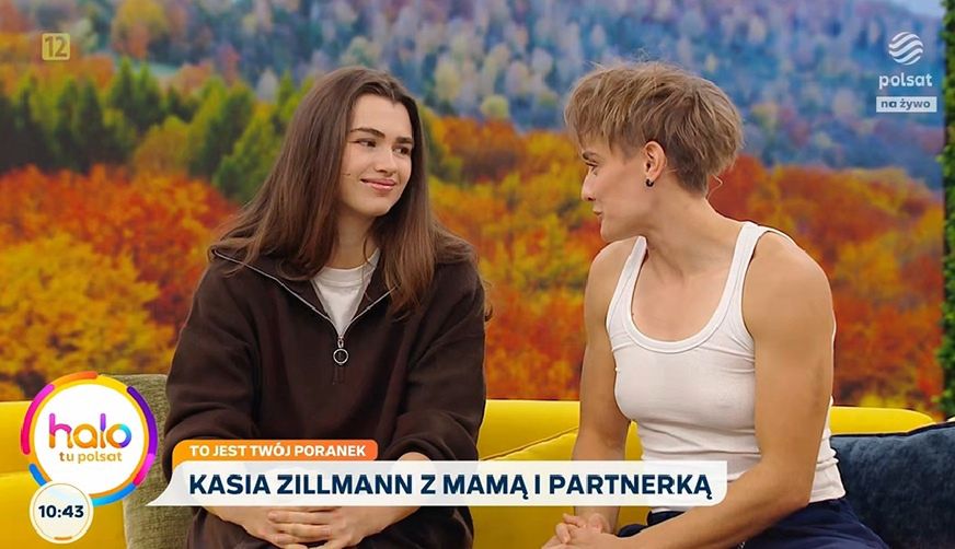 Katarzyna Zillmann z mamą i partnerką w "halo tu polsat"