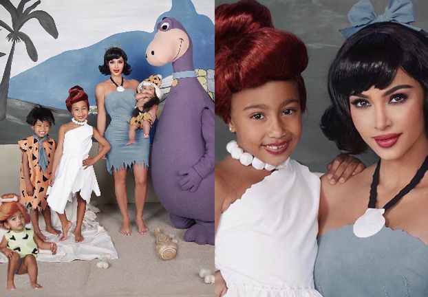 Halloween 2019. Kim Kardashian z rodziną pozują w strojach FLINSTONÓW. "Yabba Dabba Doo!" (FOTO)