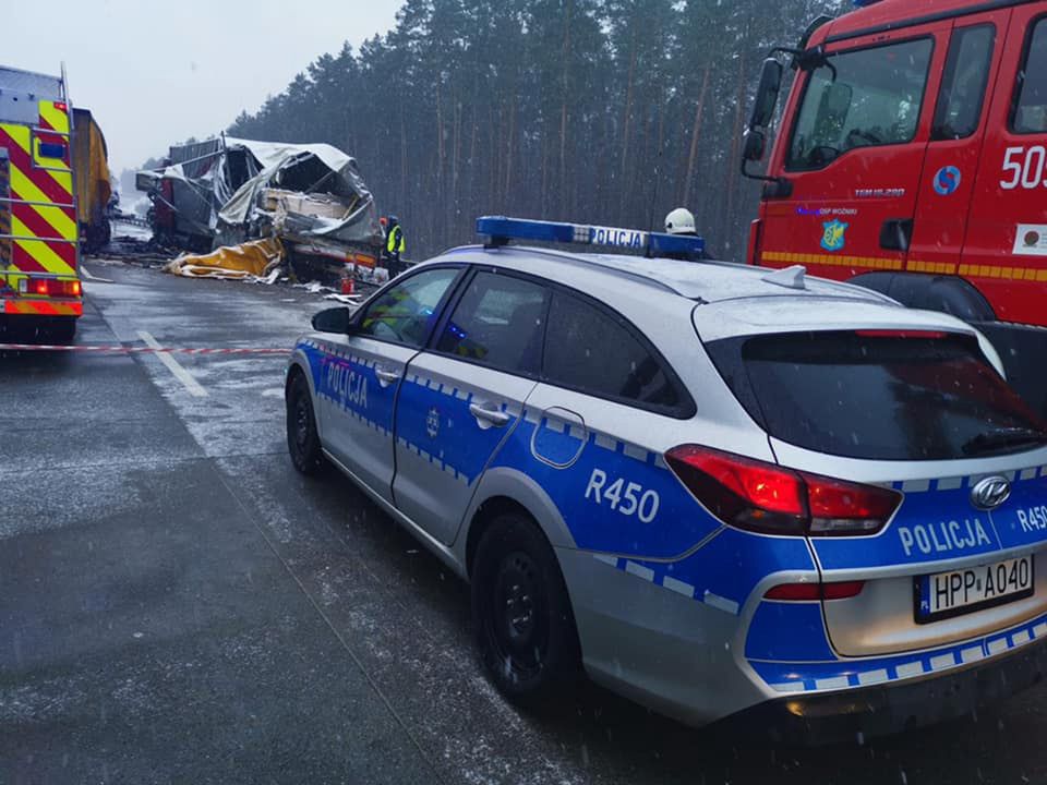 Śląsk. Wypadek w Woźnikach. Autostrada A1 w stronę Gliwic zablokowana