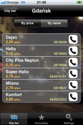 Złap Taxi teraz także dla iPhone'a 2