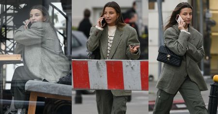 Zaaferowana Julia Wieniawa gawędzi przez telefon i grasuje po mieście z torebką Chanel za 26 TYSIĘCY (ZDJĘCIA)