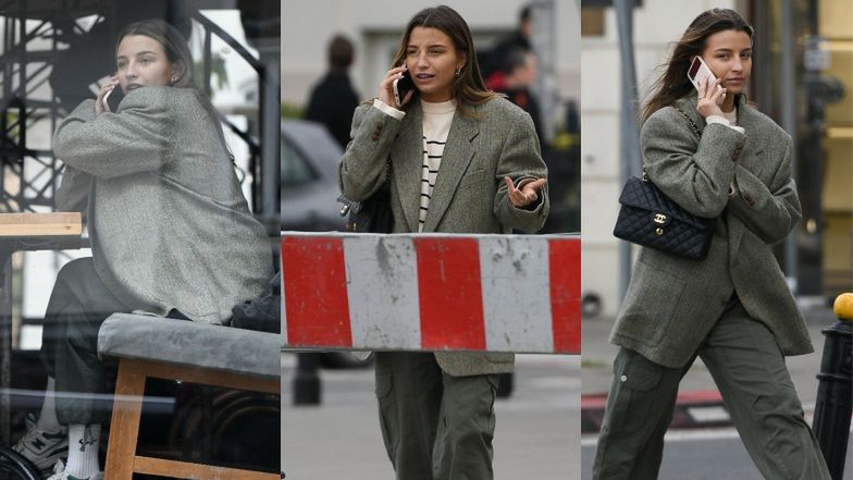 Zaaferowana Julia Wieniawa nawija przez telefon i grasuje po mieście z torebką Chanel za niemal 26 TYSIĘCY (FOTO)