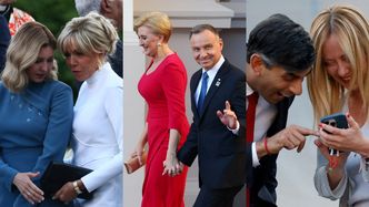 Światowe "power couples" integrują się na kolacji podczas szczytu NATO: Andrzej i Agata Dudowie, Zełenski i Macron z żonami (ZDJĘCIA)