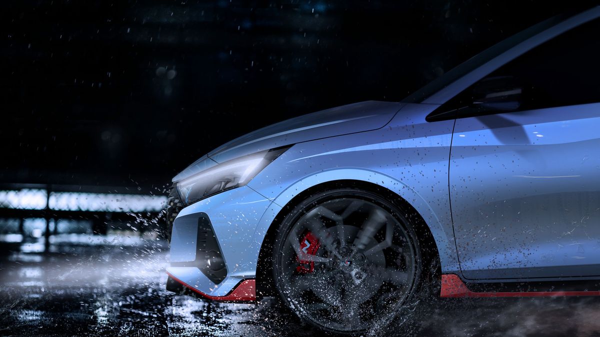 Kolorystyka i20 N wyraźnie czerpie ze wzorców większego brata.