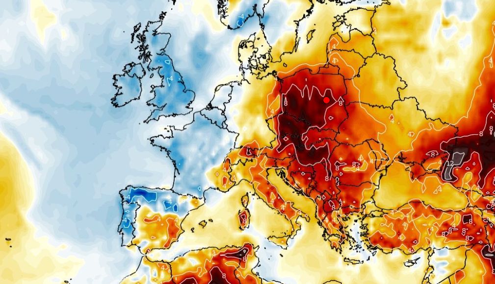 Anomalia temperatur w najbliższą sobotę 6 lipca