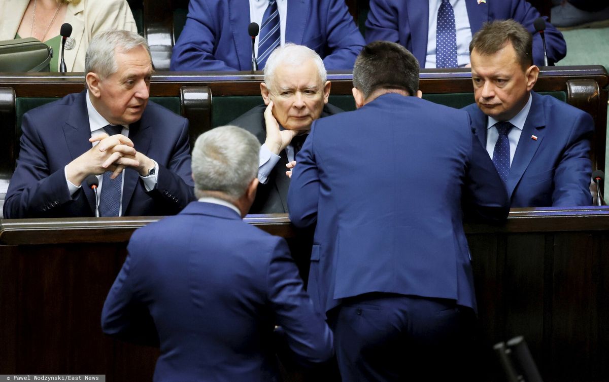 Jarosław Kaczyński i politycy PiS