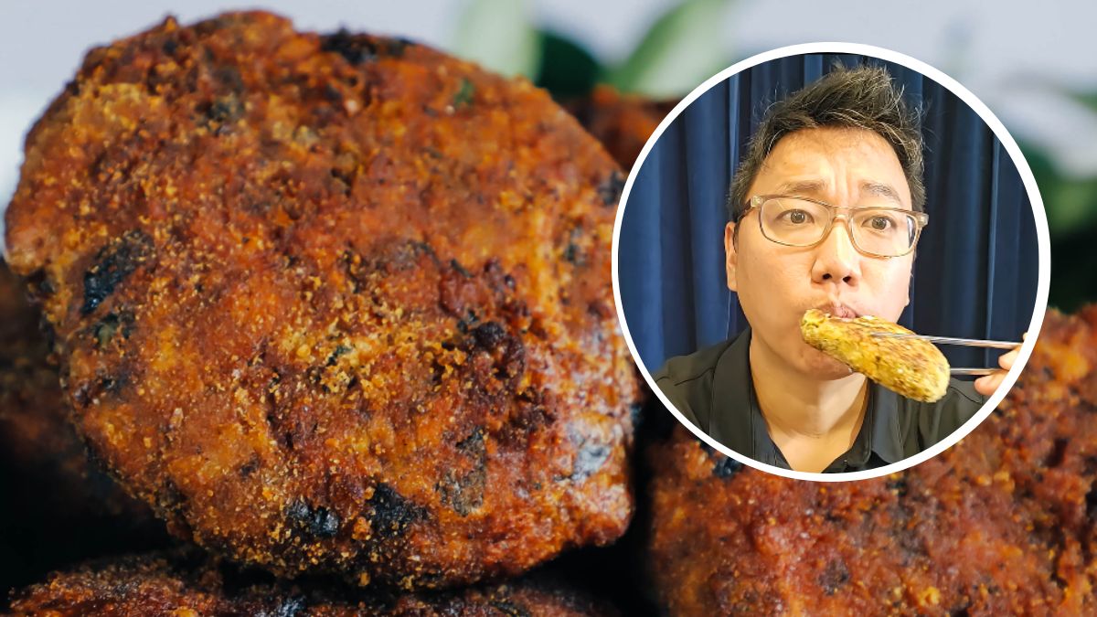 Koreańczyk wziął pod lupę kotlety jajeczne