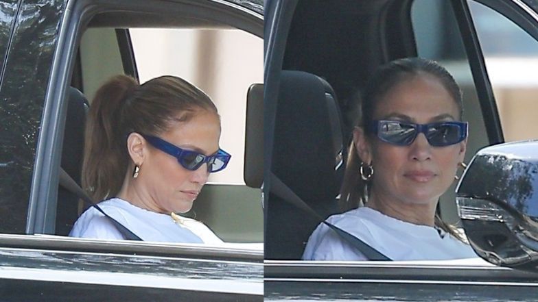 Jennifer Lopez seen alone in the car after estate goes back on the market