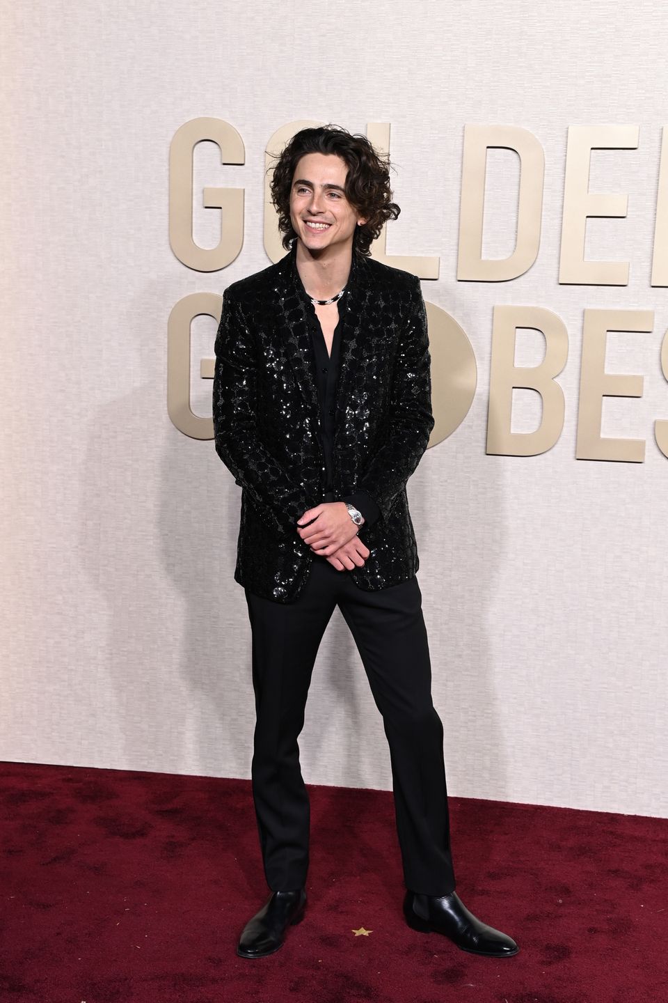 Timothee Chalamet na Złotych Globach