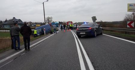Wypadek na drodze krajowej K9 w miejscowości Rudka