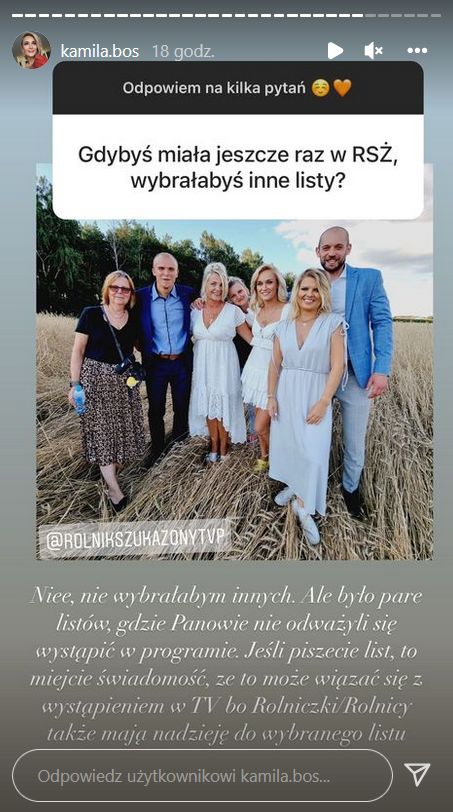 Kamila Boś z "Rolnik szuka żony" odpowiada na pytania fanów