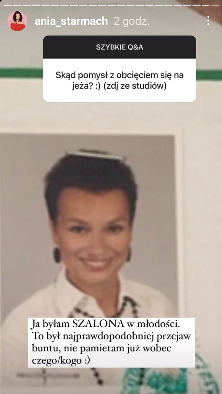 Ania Starmach pokazuje, jak wyglądała na studiach. Jej fryzura może zaskakiwać 