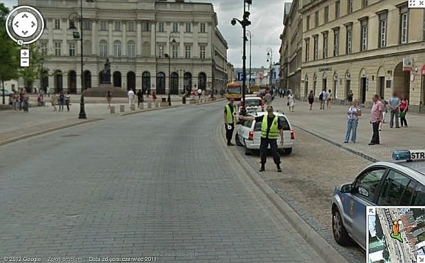 Warszawska Straż Miejska na Street View
