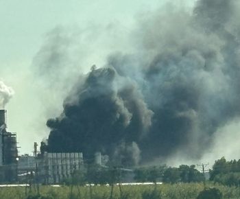 Lubuskie. Pożar Kronopolu. Potężny dym widać z daleka