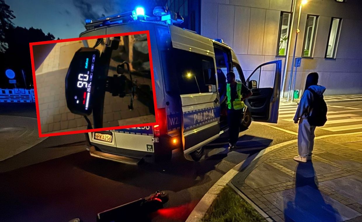 Pościg za 15-latkiem. Jechał hulajnogą 90 km/h