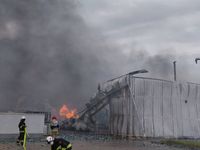 Pożar fabryki aerozoli niedaleko Ustki