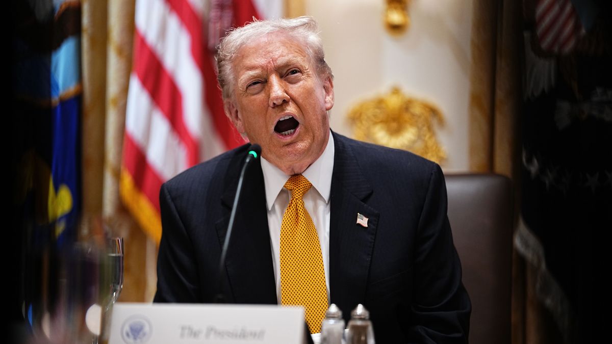 United States President Donald J Trump speaks during a bilateral lunch with Prime Minister of Hungary Viktor Orban in the Cabinet Room of the White House in Washington, DC, USA, 07 November 2025. EPA/AARON SCHWARTZ / POOL Dostawca: PAP/EPA.