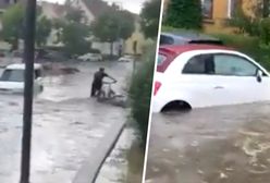 Potężna ulewa w Niemczech. Woda porywała auta. Teraz zbliża się do Polski
