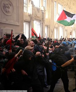 Starcia i masowe protesty we Włoszech. Policja użyła armatek wodnych i otworzyła wodę z hydrantów