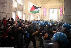 Starcia i masowe protesty we Włoszech. Policja użyła armatek wodnych i otworzyła wodę z hydrantów