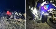 Skaryszew: Czołowe zderzenie Skody i Suzuki. 25-letni motocyklista nie miał szans na przeżycie