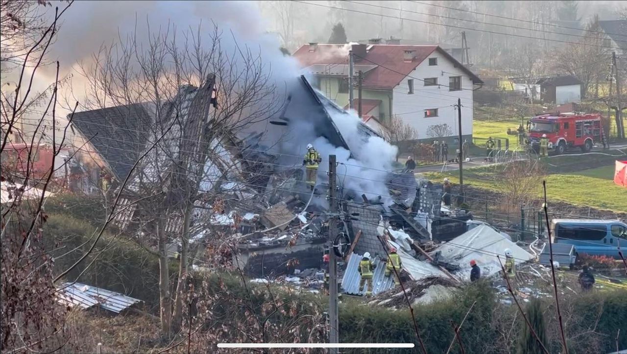 Akcja po eksplozji na Śląsku. Pod gruzami mogą być ludzie. Zdjęcie: Dawid Legierski