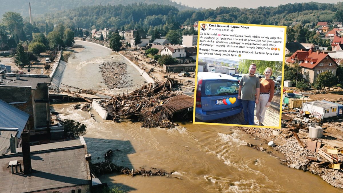 Para z Zabrza przełożyła własny ślub, aby pomóc powodzianom z województwa opolskiego